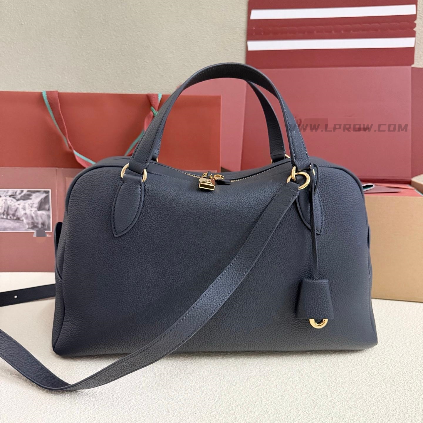 LP Needle large size Deep Sapphire Blue briefcase